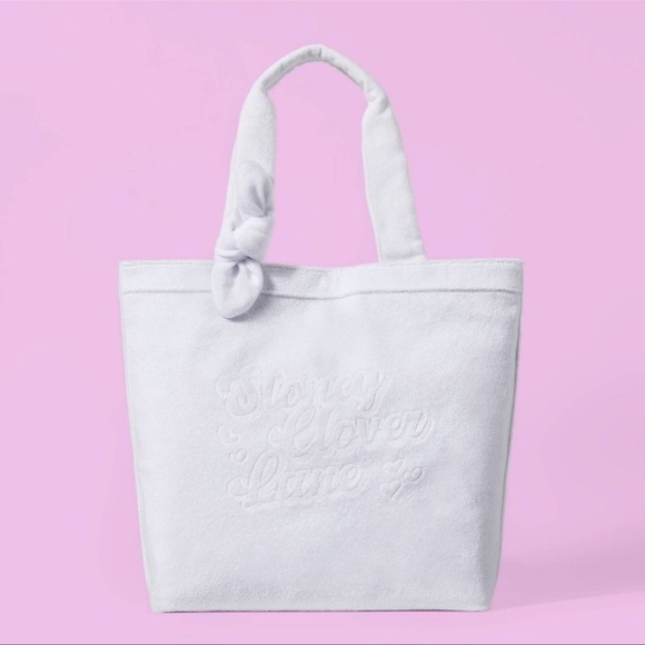 Stoney Clover Lane Handbags - Stoney Clover Lane x Target Terry Cloth Beach Tote Bag White NWT